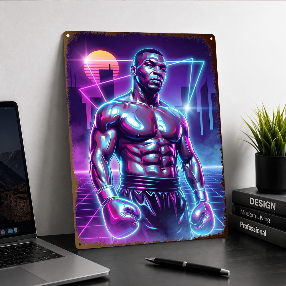 Affiche en métal texturé avec  - Home Gym Neon Sign avis et prix