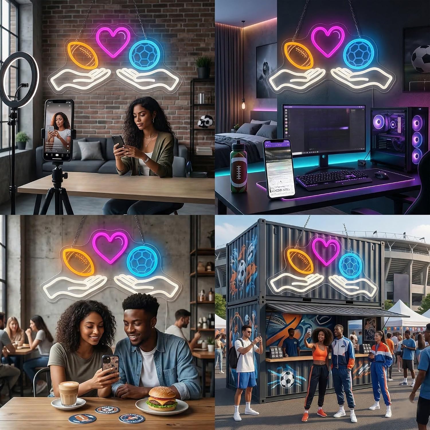 Enseigne néon LED, éclairage n - Home Gym Neon Sign avis et prix